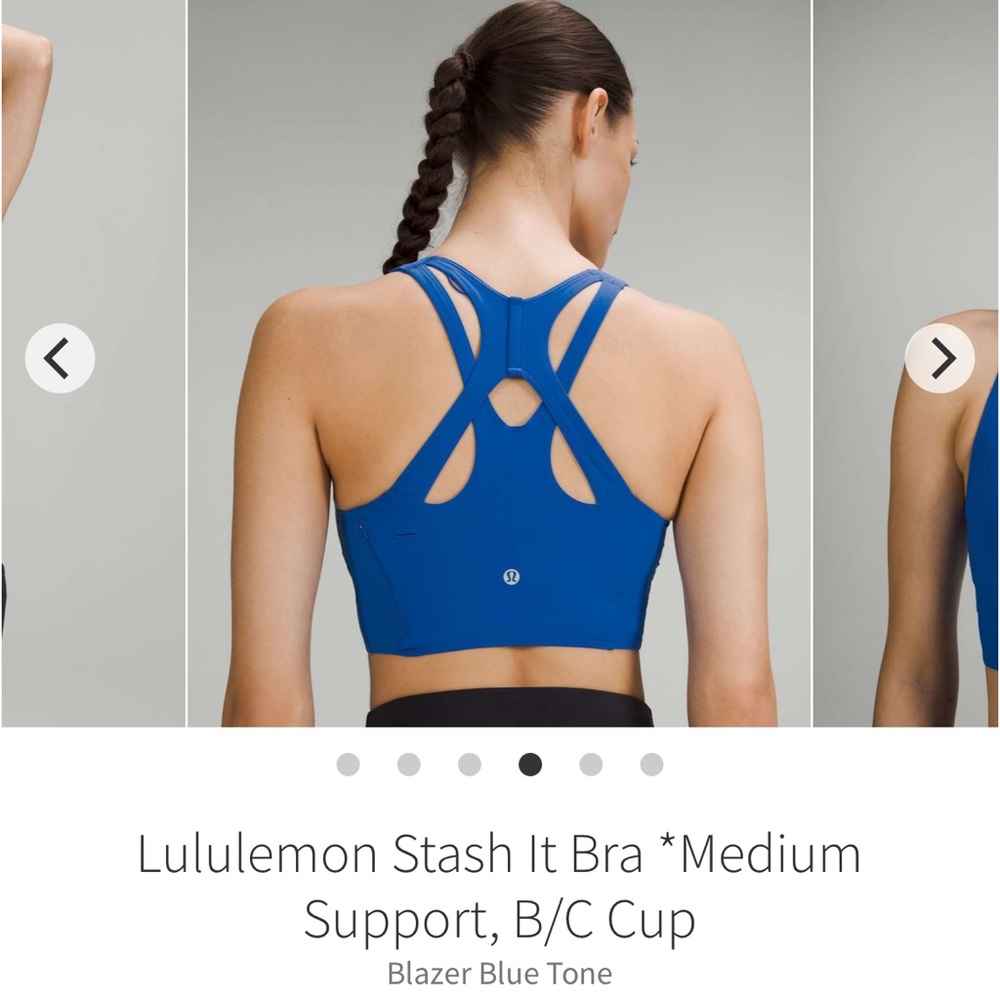 Lululemon Stash It Bra in Blazer Blue Tone size 8